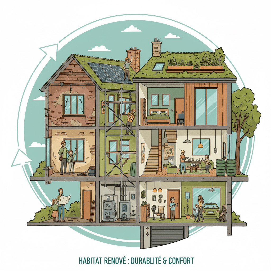 Illustration des aides a l'amelioration de l'habitat