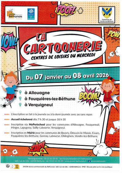 La Cartoonnerie – Centres de loisirs du mercredi