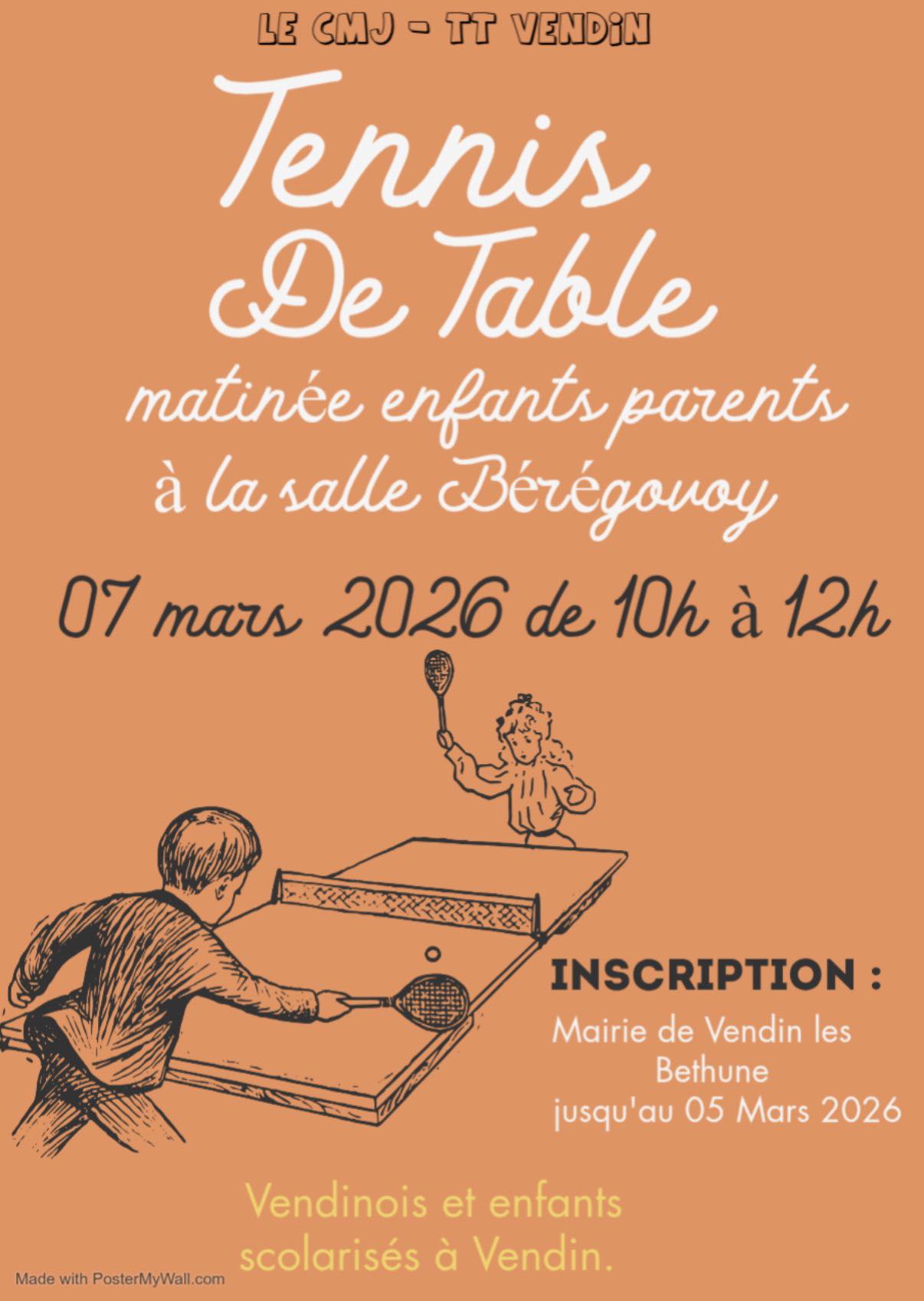 Matinée Tennis de Table Enfants-Parents 🎾